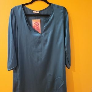 Silk long sleeve dress